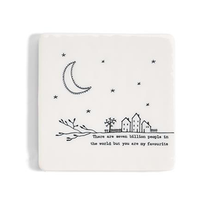 Sweet Sentimental Sayings Porcelain Coaster - Love/Family/Friendship - Hello World Modern Mercantile