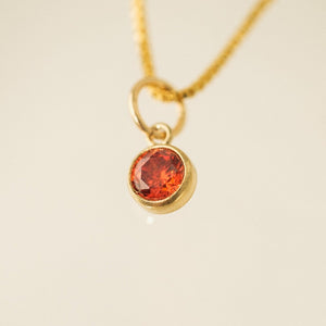 July Birthstone Gold-Filled Charm Necklace
