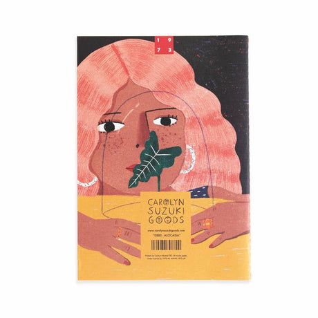 Carolyn Suzuki Goods Houseplant Collection Canvas Notebook - Alocasia - Back