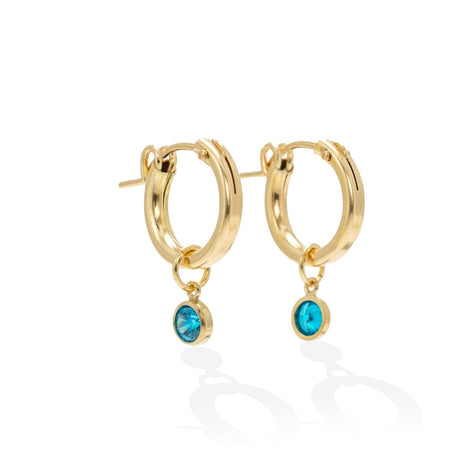 September Birthstone Gold-Filled Hoop Earrings
