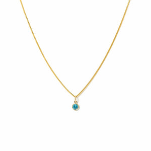 September Birthstone Gold-Filled Charm Necklace
