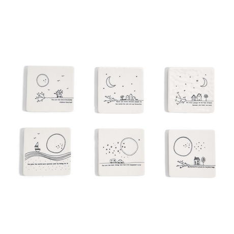 Sweet Sentimental Sayings Porcelain Coaster - Love/Family/Friendship - Hello World Modern Mercantile
