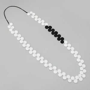 White and Black Double Bead Sierra Necklace Sylca Designs Jewelry