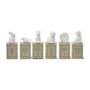 Mini Porcelain Animal in Sweet Sayings Gift Box - Hello World Modern Mercantile