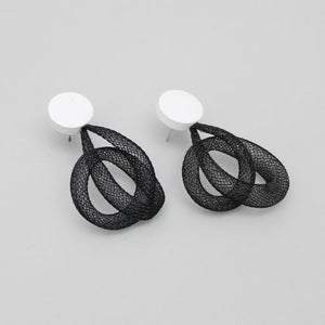 Black Mesh Abstract Earrings Sylca Designs Jewelry