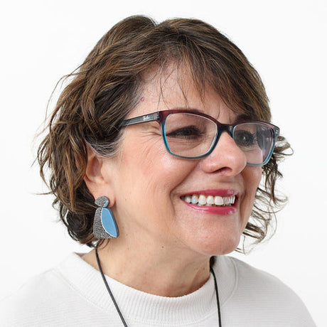 Blue Geometric Decoupage Oakley Earrings Sylca Designs Jewelry