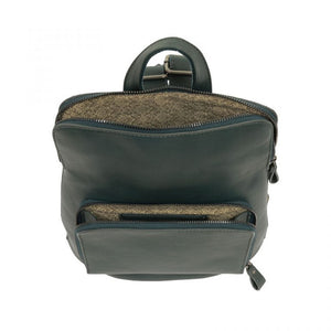 Vegan Leather Dark Turquoise Mini Julia Backpack Inside Lining View