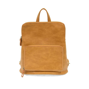 Joy Susan Accessories Vegan Leather Backpack Handbag Mini Julia in Almond Brown Faux Leather - L8038-89