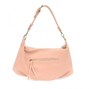 Vegan Leather Suzy Hobo Crossbody Bag - Petal Pink