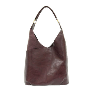 Plum - Vegan Leather Dani Vintage Hobo Bag