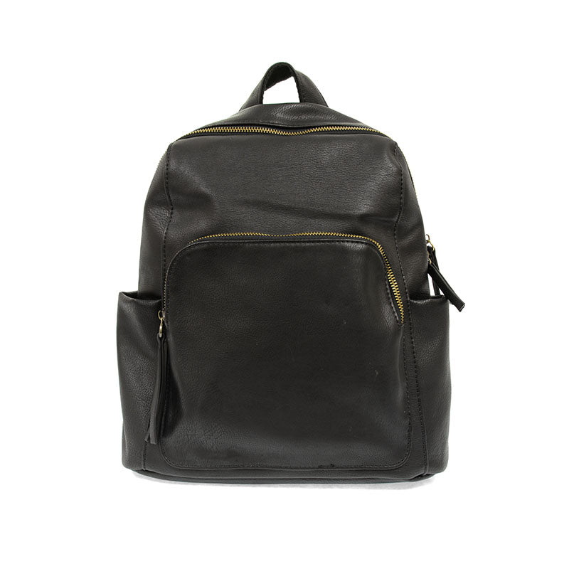 Black - Vegan Leather Bailey Backpack