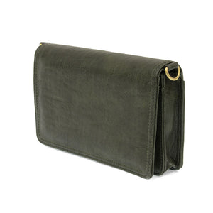 Dark Jade Vegan Leather Mini Foldover Billie Crossbody Side View