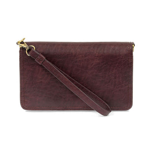 Aubergine Vegan Leather Mini Foldover Billie Crossbody L8130-18