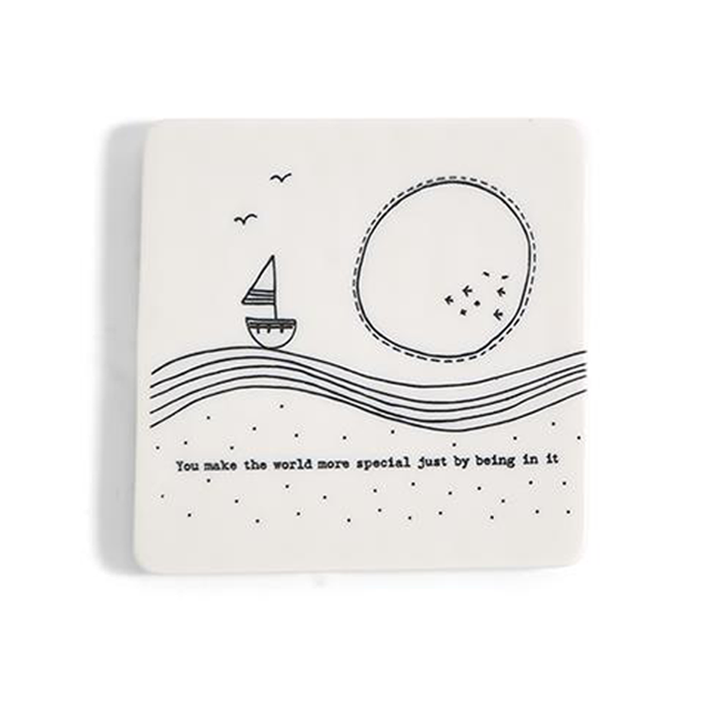 Sweet Sentimental Sayings Porcelain Coaster - Love/Family/Friendship - Hello World Modern Mercantile