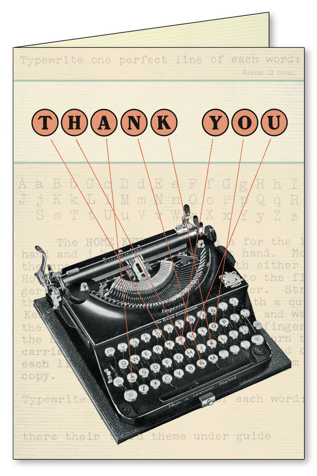 Thank You Typewriter - Vintage Boxed Greeting Cards - Hello World Modern Mercantile