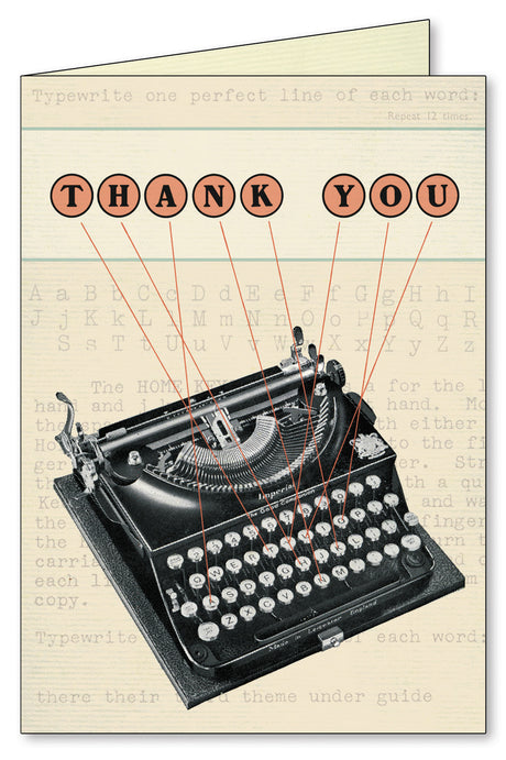 Thank You Typewriter - Vintage Boxed Greeting Cards - Hello World Modern Mercantile