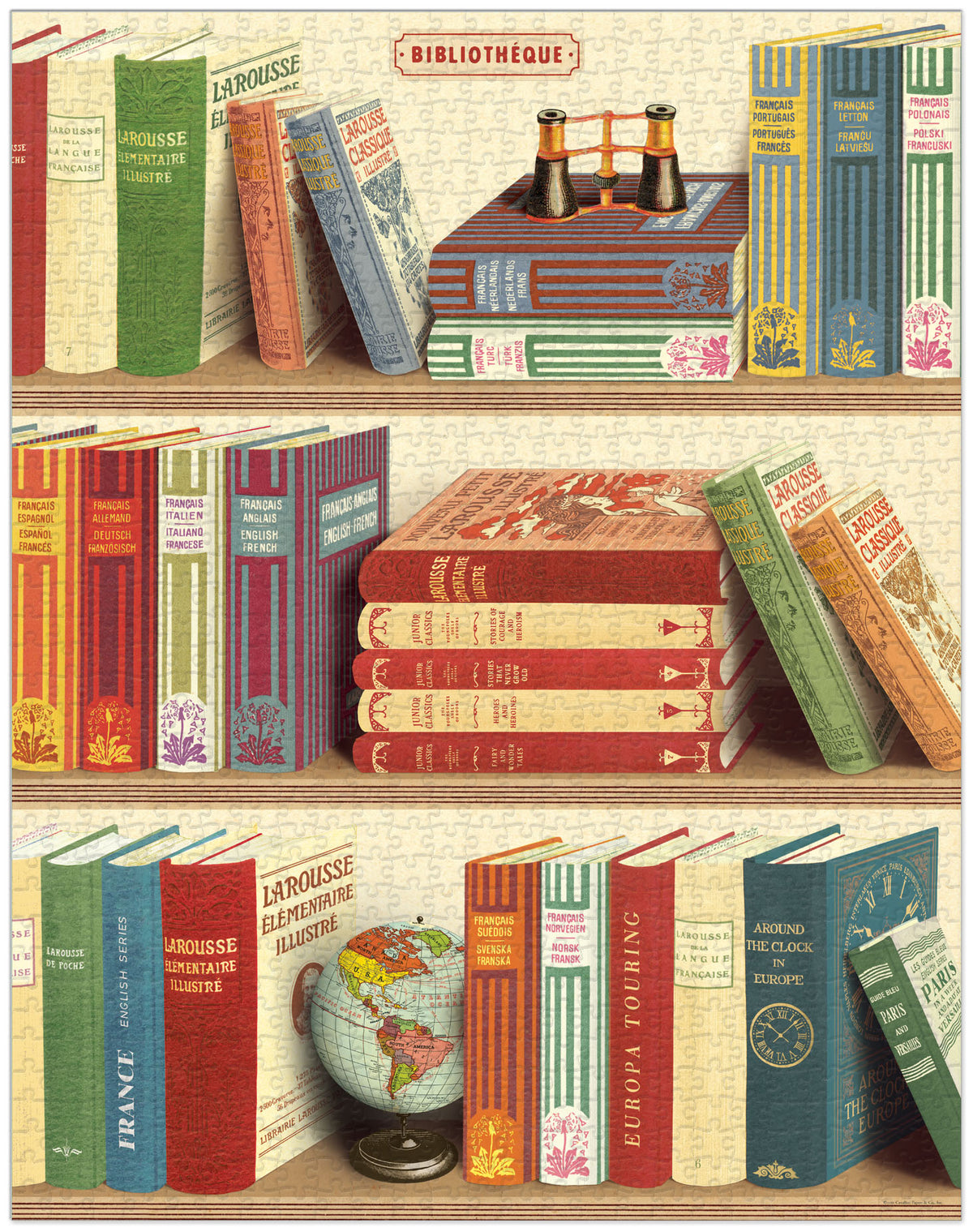1000-Piece Vintage-Style Puzzle – Library Books