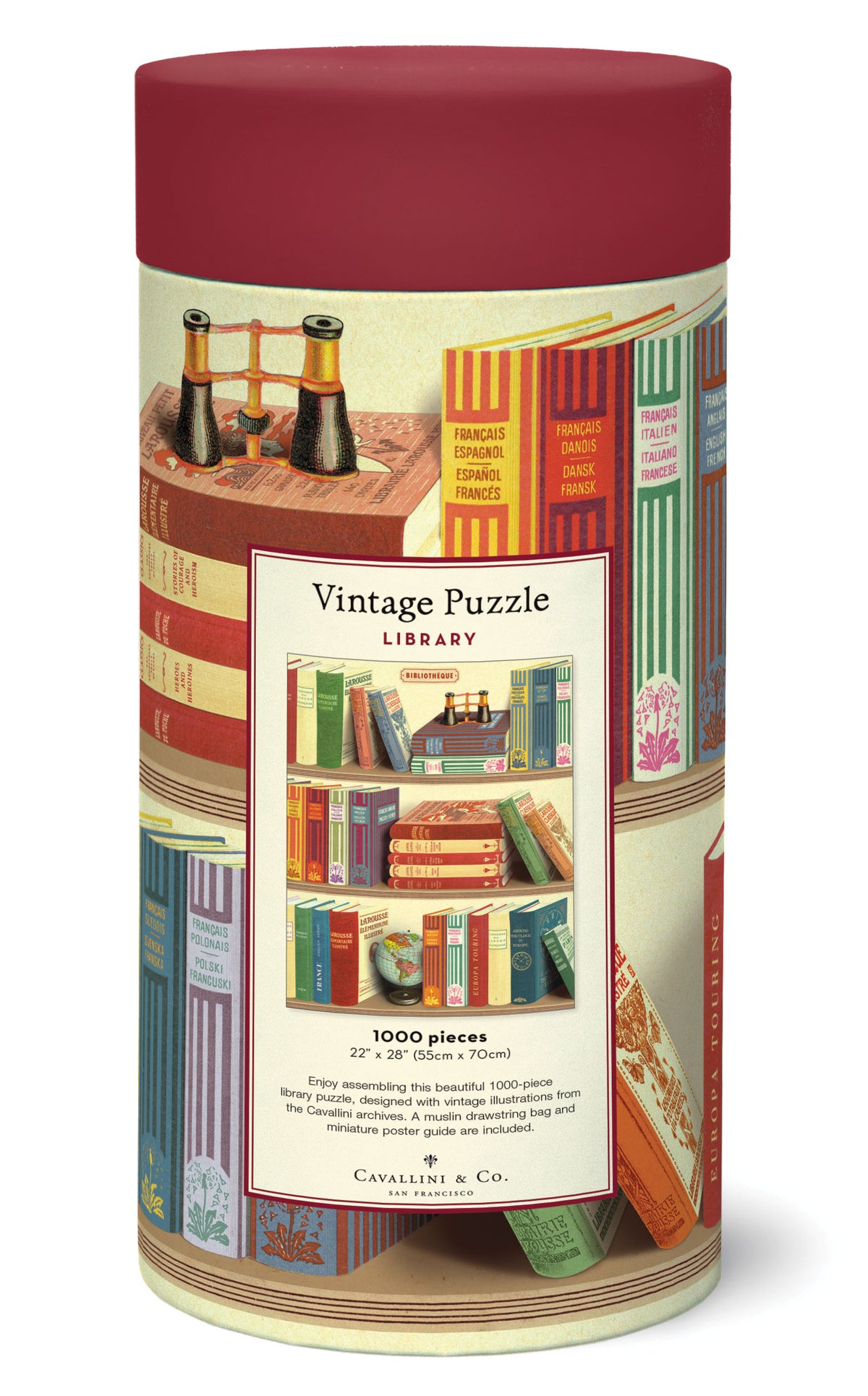 1000-Piece Vintage-Style Puzzle – Library Books