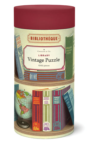 1000-Piece Vintage-Style Puzzle – Library Books