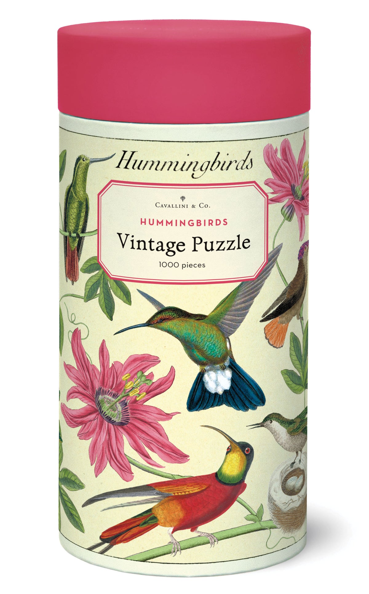 1000-Piece Vintage-Style Puzzle – Hummingbirds