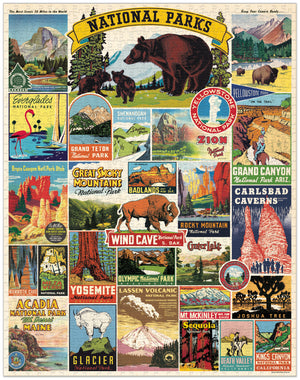 1000-Piece Vintage-Style Puzzle – National Parks - Hello World Modern Mercantile