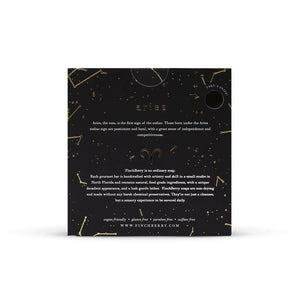 FinchBerry Hancrafted Vegan Soap Boxed tells a story about the brand on back. A perfect gift with a description of an Aries Sun Sign. Vegan Friendly. Gluten Free. Paraben Free. Sulfate Free.