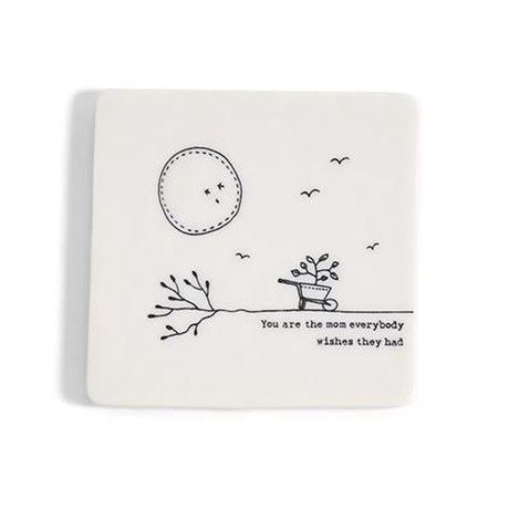 Sweet Sentimental Sayings Porcelain Coaster - Love/Family/Friendship - Hello World Modern Mercantile