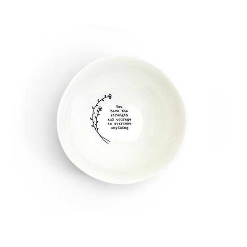 Porcelain Large Wobbly Bowl - You have the strength and courage to overcome anything.