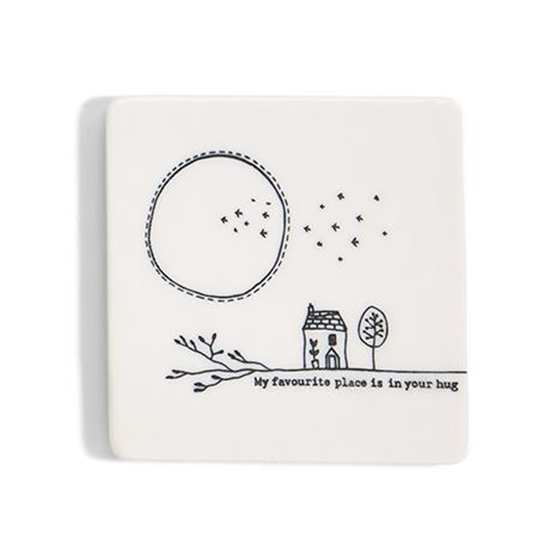 Sweet Sentimental Sayings Porcelain Coaster - Love/Family/Friendship - Hello World Modern Mercantile