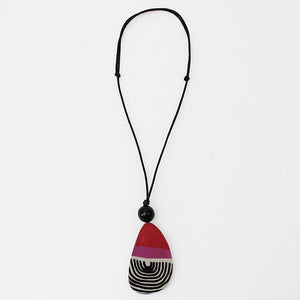 Red Teardrop Decoupage Jasmine Pendant Sylca Designs Jewelry