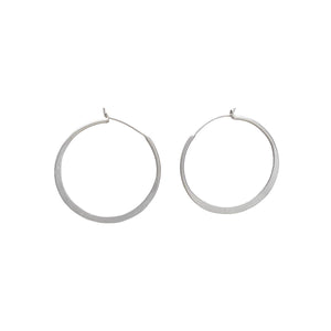 Silver Organic Hoops