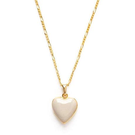 Color Enamel Heart Locket 14K Gold Plated Necklace - Hello World Modern Mercantile
