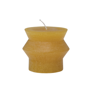 Unscented Totem Pillar Candle 3" H - Honey Yellow