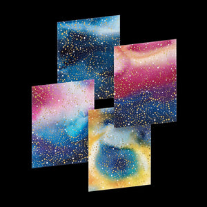 Celestial Notes Card Set of 16 Four Styles Detail