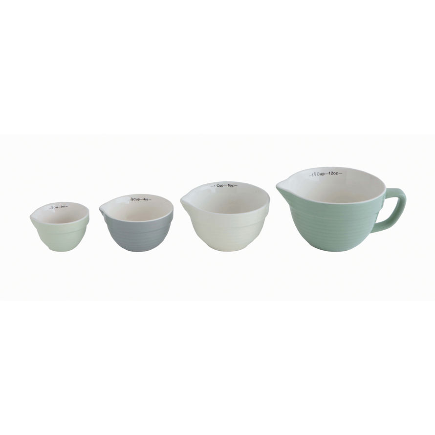 Stoneware Measuring Batter Bowl Set