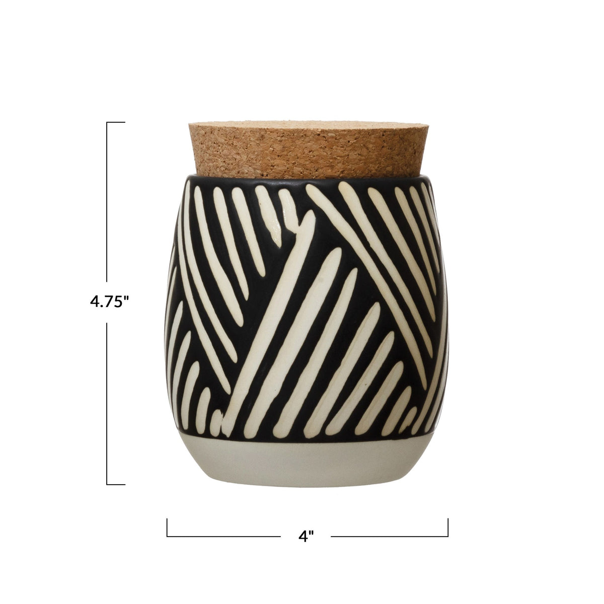 Debossed Matte Cork Lid Canister