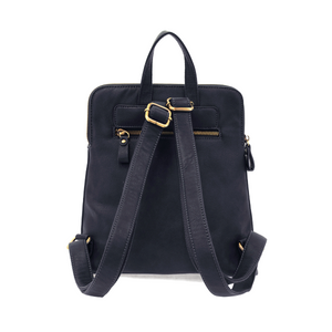 Vegan Leather Dark Navy Mini Julia Backpack Back View