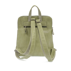 Vegan Leather Eucalyptus Light Green Mini Julia Backpack Back View