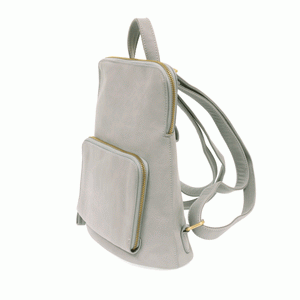 Light Denim - Vegan Leather Mini Julia Backpack