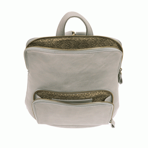 Light Denim - Vegan Leather Mini Julia Backpack