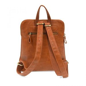 Vegan Leather Chicory Brown Mini Julia Backpack Back View