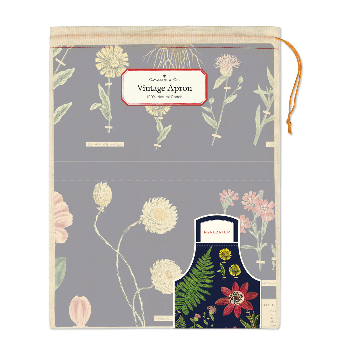 Vintage-Style Apron - Herbarium