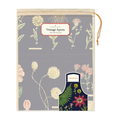 Vintage-Style Apron - Herbarium