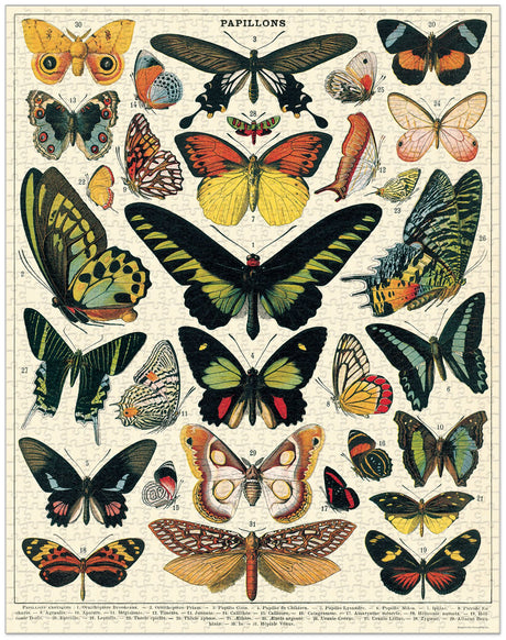 1000-Piece Vintage-Style Puzzle – Butterflies