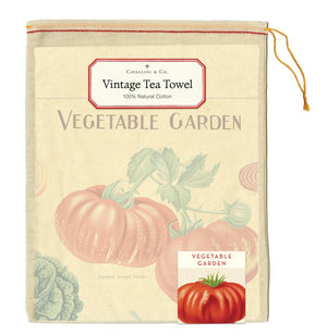 Vintage-Style Tea Towel - Vegetable Garden - Hello World Modern Mercantile