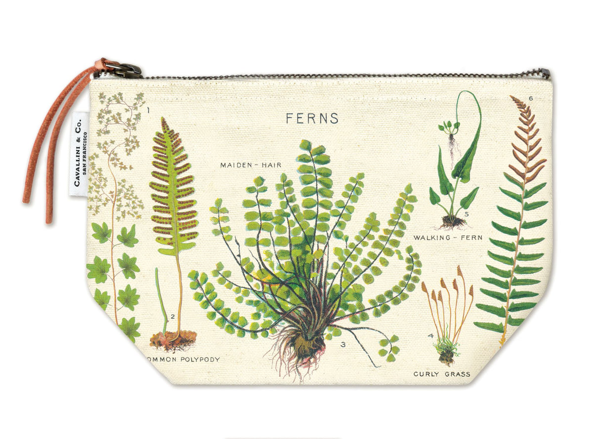 Ferns - Vintage Zipper Pouch