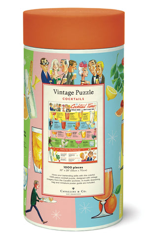1000-Piece Vintage-Style Puzzle – Cocktail Time - Hello World Modern Mercantile