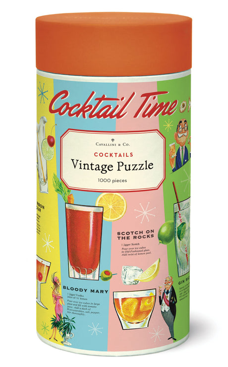1000-Piece Vintage-Style Puzzle – Cocktail Time - Hello World Modern Mercantile