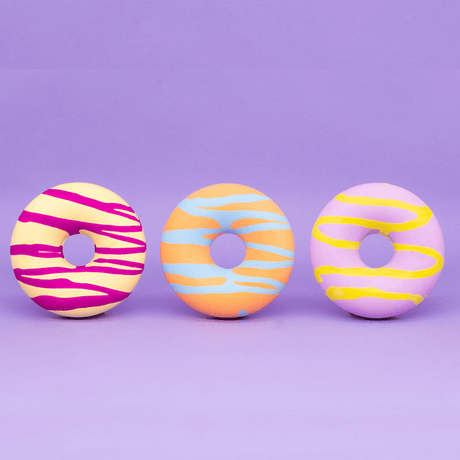 Purple Yellow Blue Pink Colorway Examples of Twee Sidewalk Donut Chalk